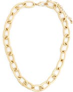 Panacea Matte Oval Link Chain Necklace