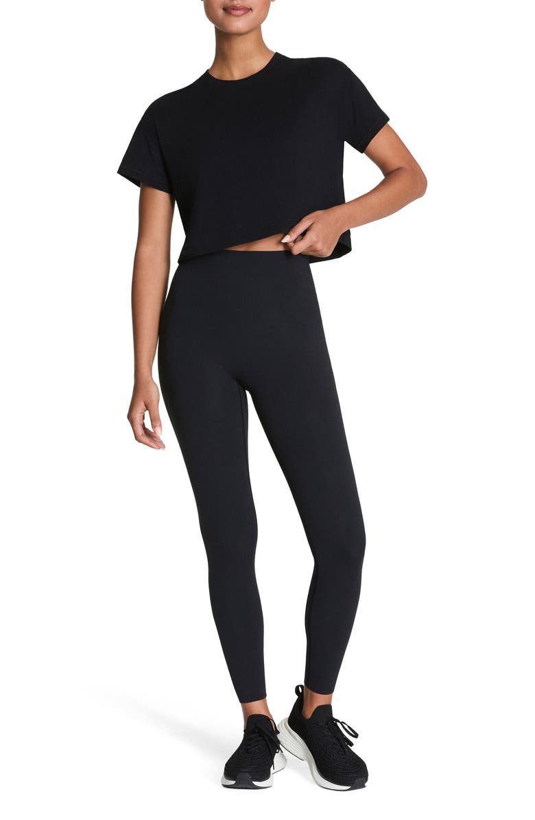 SPANX<sup>®</sup> Supernaturals Crop T-Shirt, Alternate, color, Very Black