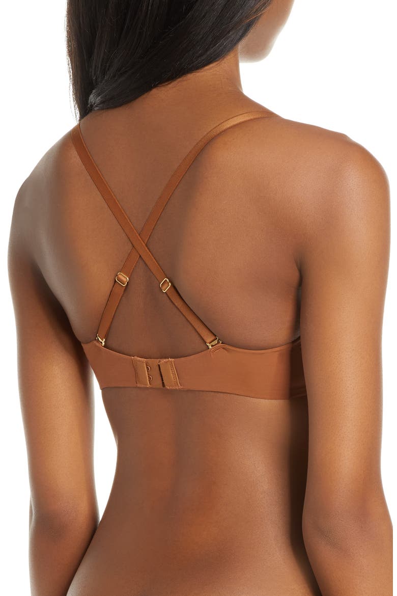 Marta Mesh Trim Wireless T-Shirt Bra, Alternate, color, CINNAMON