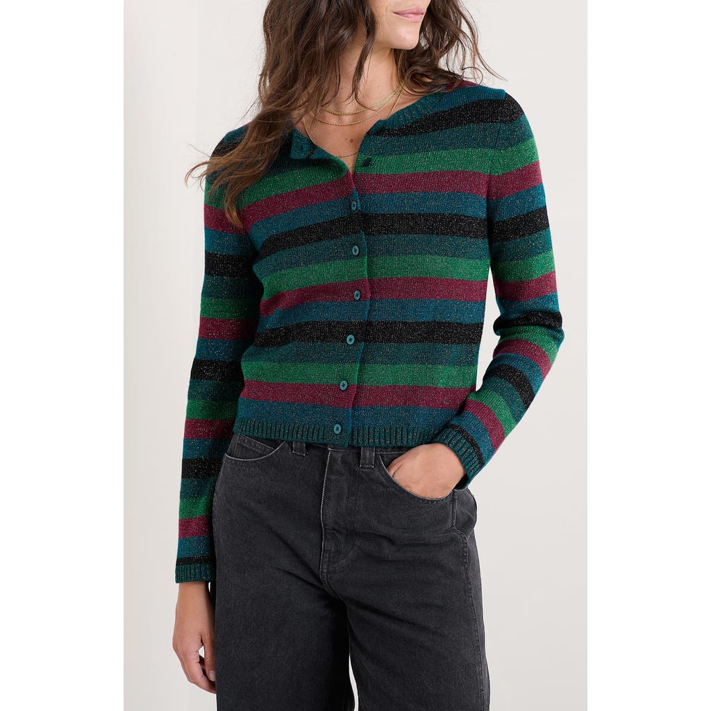 Seasalt Cornwall Tern Tide Sparkle Merino Wool Blend Cardigan In Multi