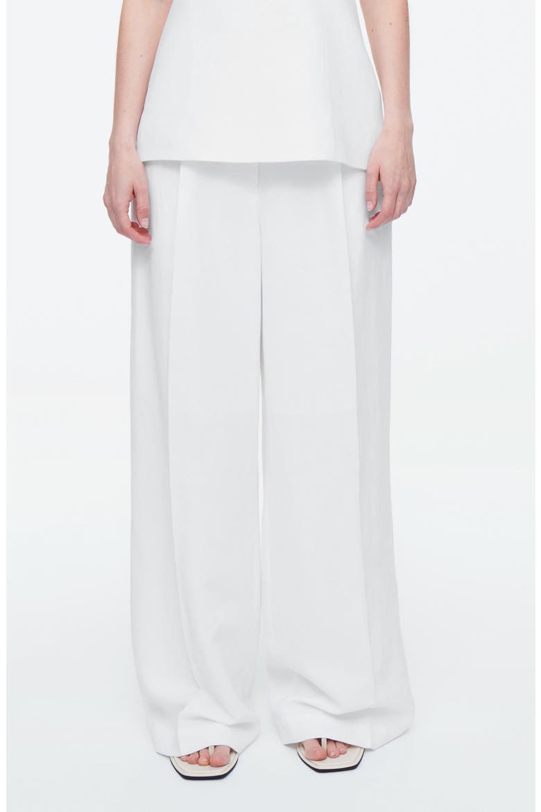 Tailored Wide Leg Pants, Main, color, WHITE DUSTY LIGHT