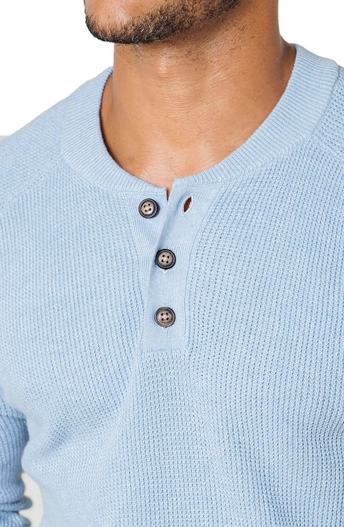 Hope & Henry Organic Sweater Henley In Blue