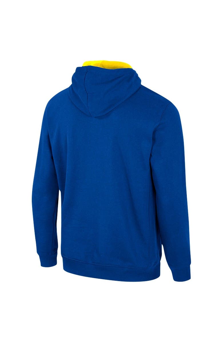 COLOSSEUM Men's Colosseum Royal Delaware Fightin' Blue Hens Team Half-Zip Pullover Hoodie, Alternate, color, Royal