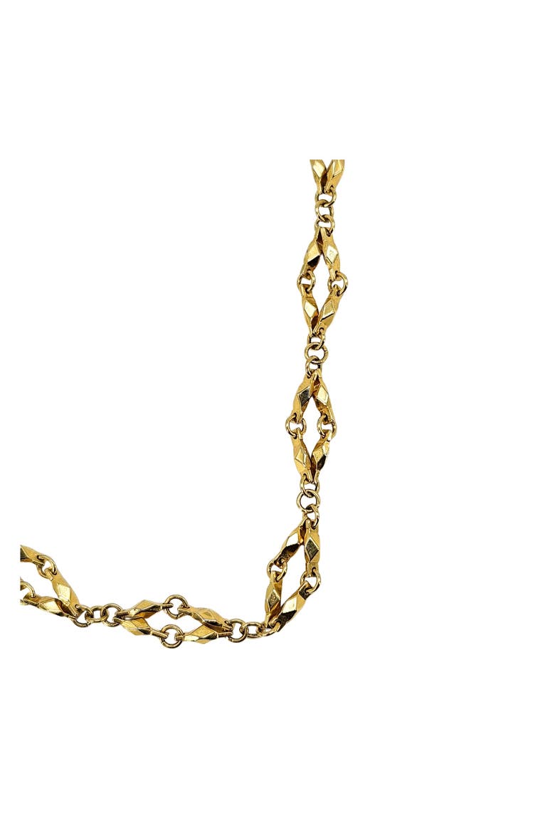 Vintage 1980 Goldtone Diamond Link Chain, Alternate, color, gold