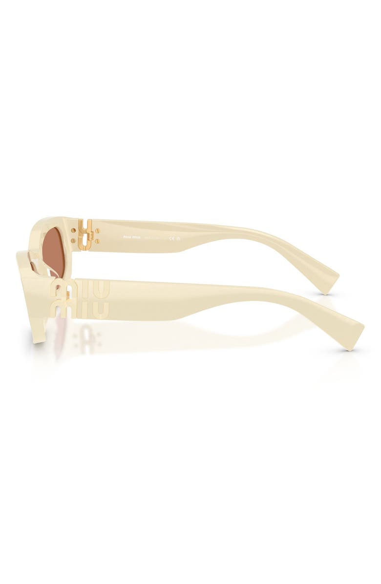 Miu Miu 53mm Irregular Sunglasses, Alternate, color, Milk / Brown
