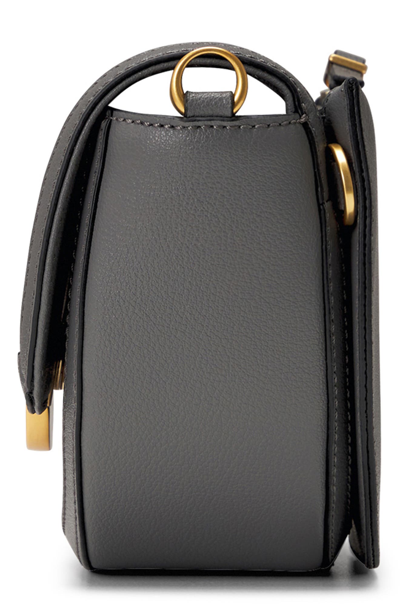 Oryany Lottie Suede & Leather Crossbody Saddle Bag, Alternate, color, 