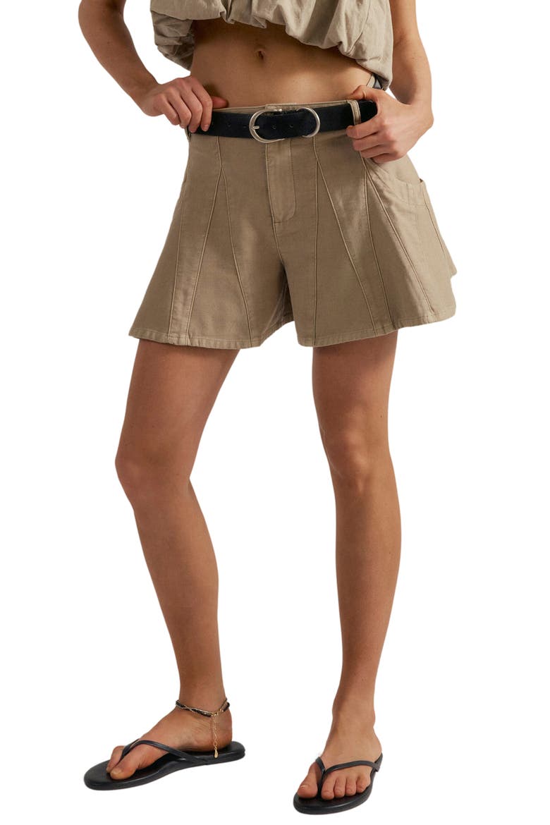 Song & Dance Cotton Shorts, Main, color, PARCHMENT