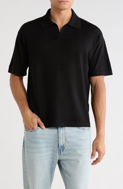 Superfine Merino Wool & Cashmere Sweater Polo