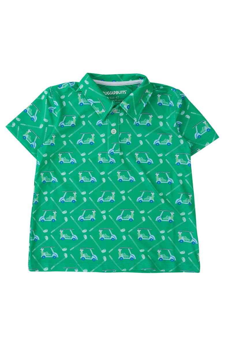 RuggedButts Knit Short Sleeve Performance Polo, Main, color, Course Cruiser