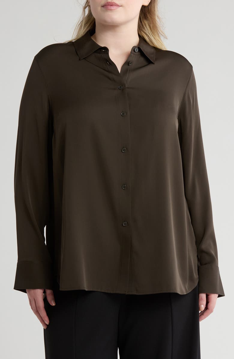 Vince Slim Fitted Button Front Blouse, Main, color,