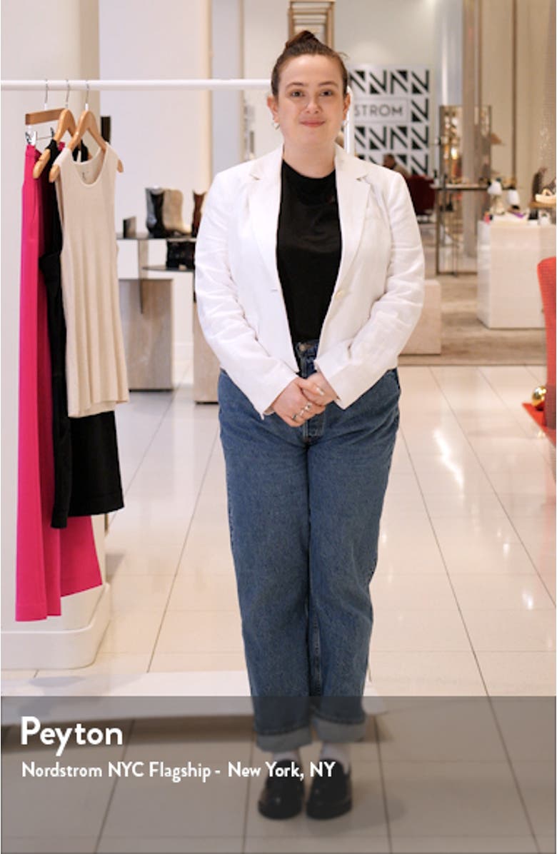 Crop Linen Blazer, sales video thumbnail