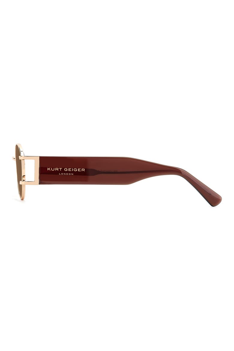 54mm Rectangular Sunglasses, Alternate, color, GOLD/ BROWN