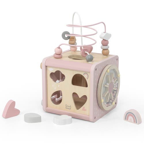 Label Label 5In1 Wooden Activity Cube Shape Sorter, Ages 1+ in Multicolored  product