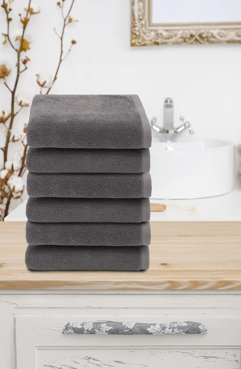 Linum Home Textiles 6-Pack Ediree Cotton Hand Towel Set, Alternate, color,