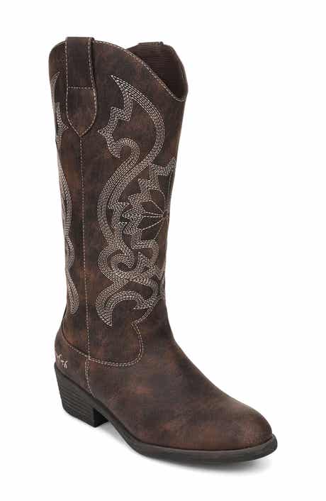 Stutter Faux Leather Western Boot