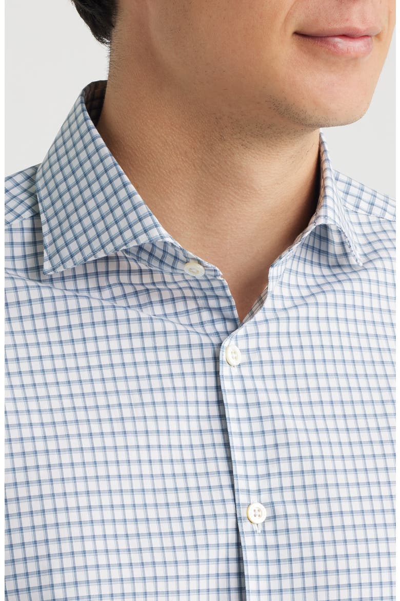 Regular Fit Windowpane Cotton Button-Up Shirt, Alternate, color, LIGHT BLUE