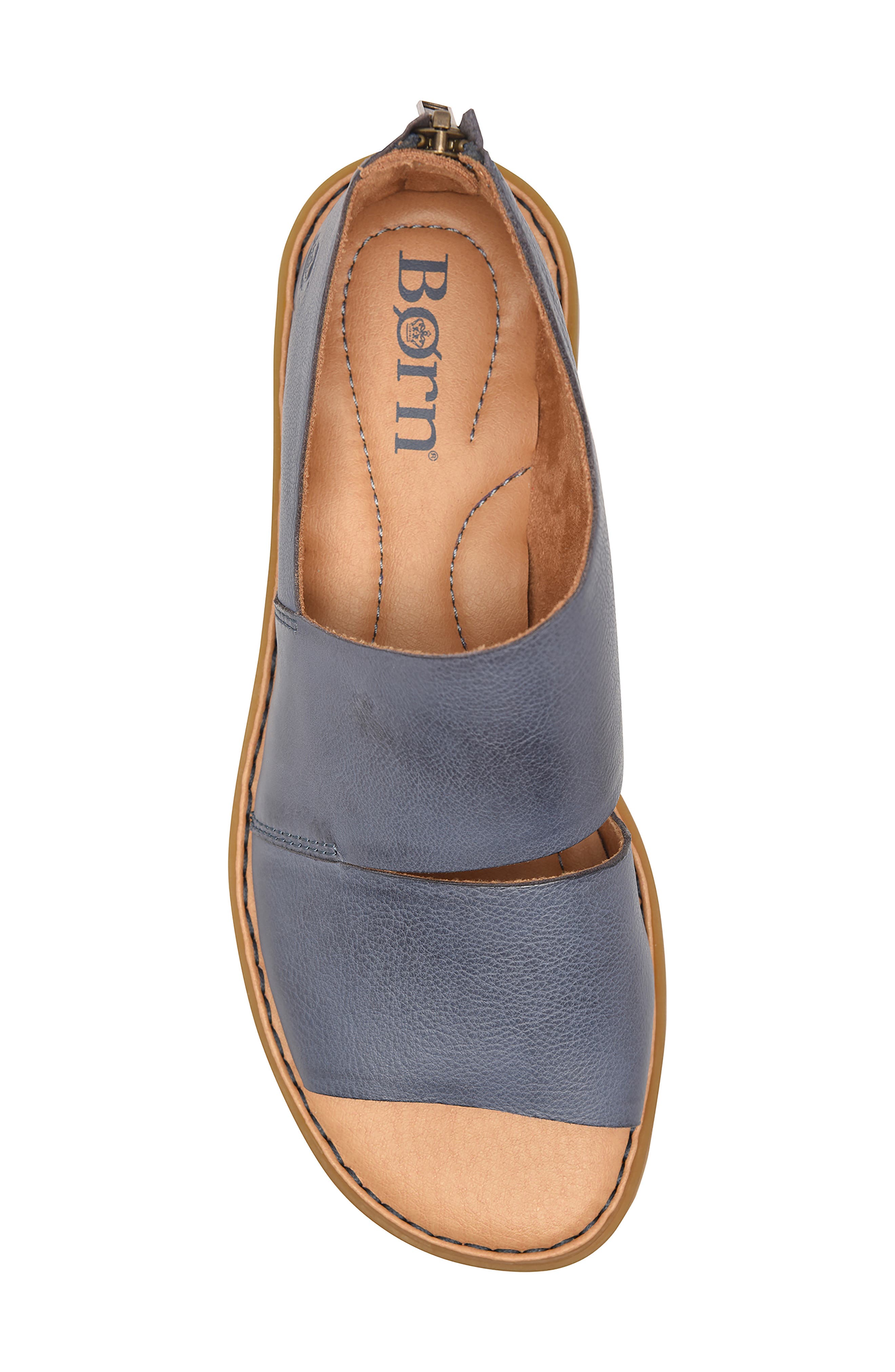 Mila Sandal, Alternate, color, NAVY LEATHER