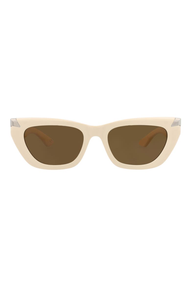 53mm Cat Eye Sunglasses, Main, color, IVORY IVORY BROWN