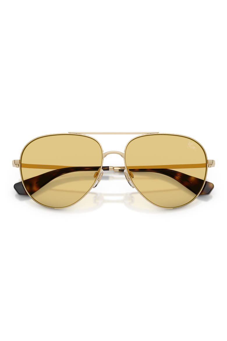 59mm Pilot Sunglasses, Alternate, color, LIGHT GOLD / YELLOW