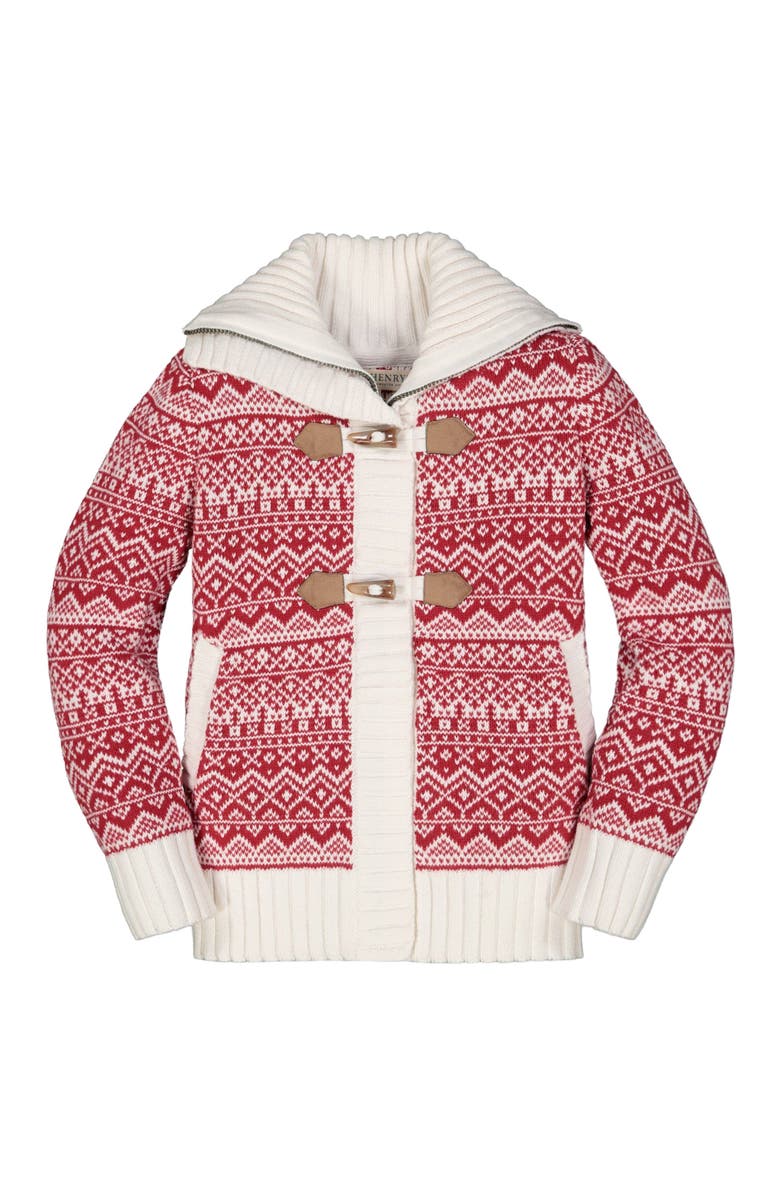 Hope & Henry Baby Girls' Organic Toggle Sweater Cardigan with Zip, Infant, Main, color, 