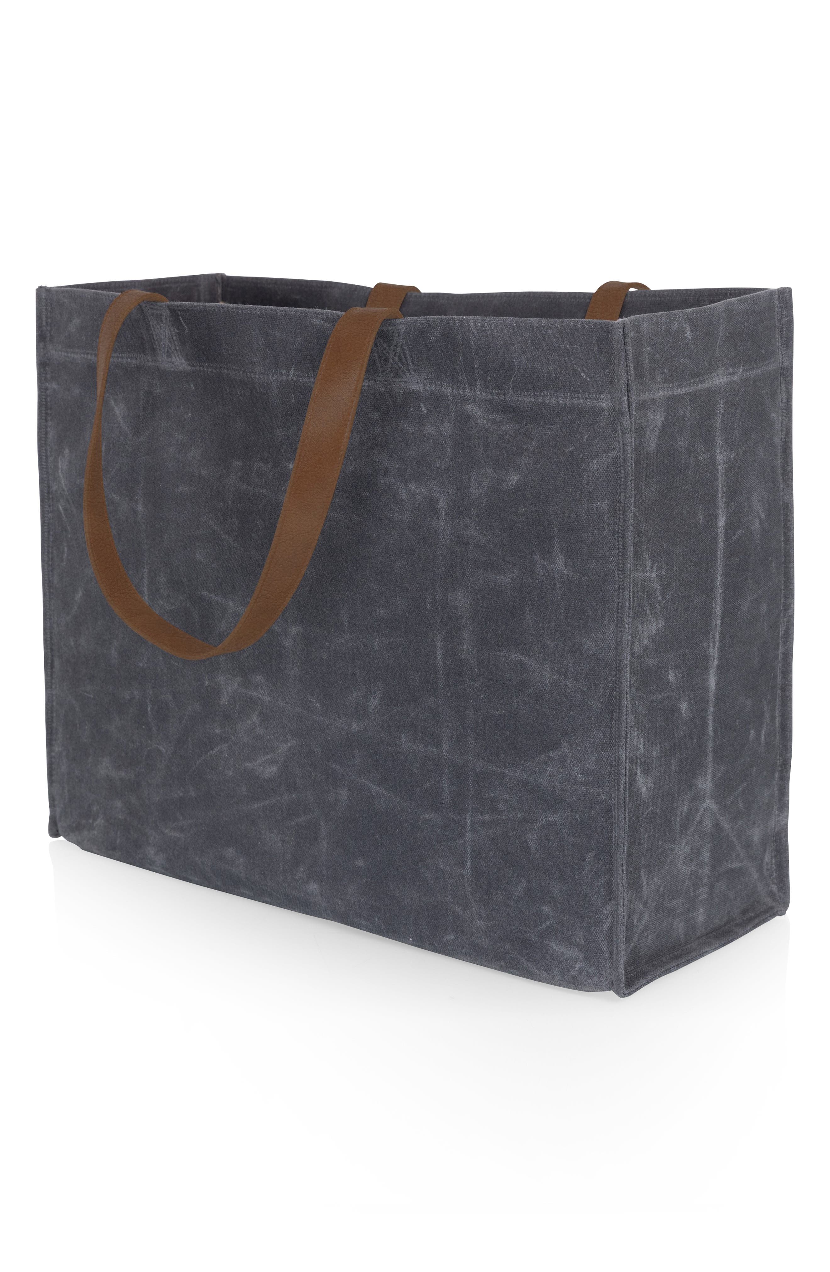 Market Large Waxed Canvas Tote, Alternate, color, GRAY