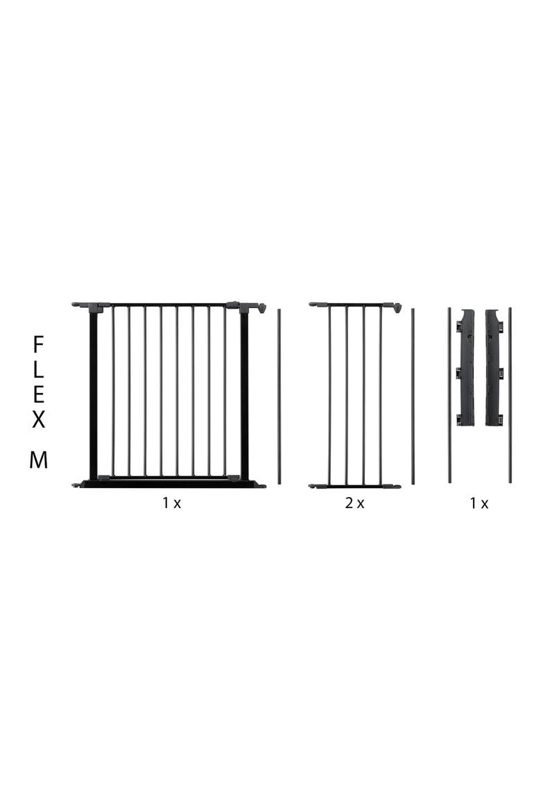 Flex Medium Metal Gate, Alternate, color, BLACK