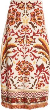 FARM Rio Toucan Scarf Jacquard Knit Skirt