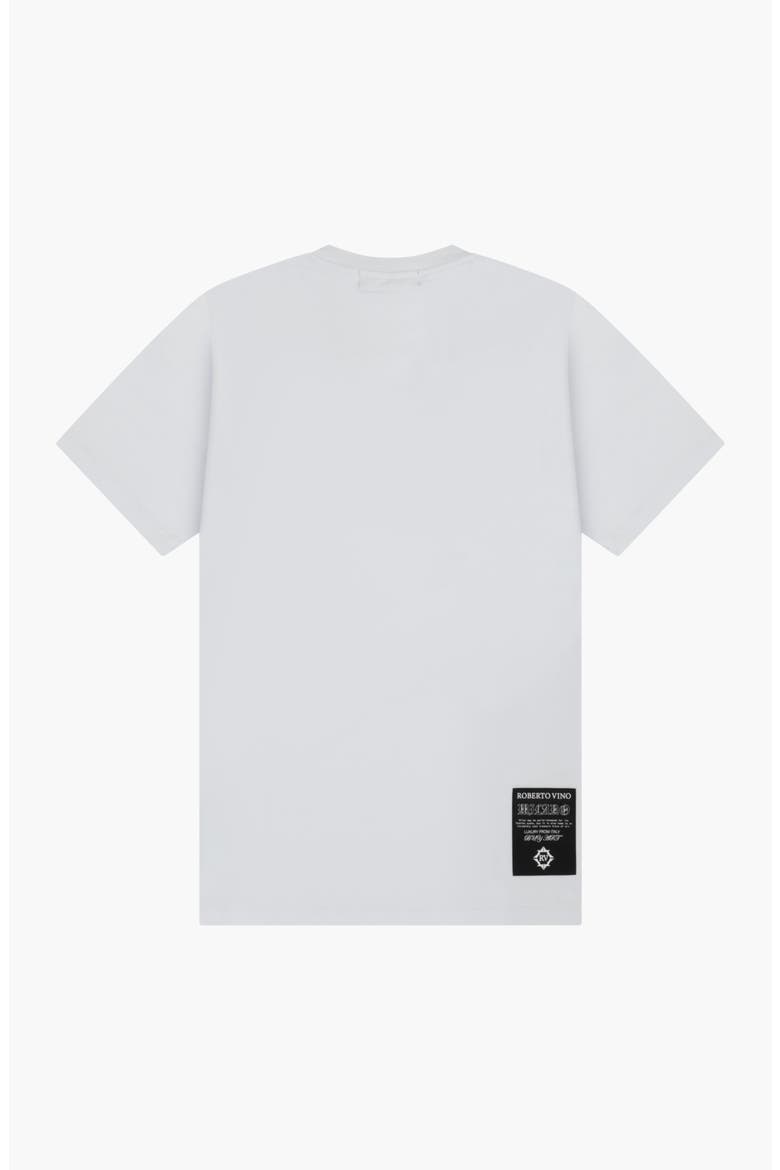 Front Brush Slim fit Tee, Alternate, color, White
