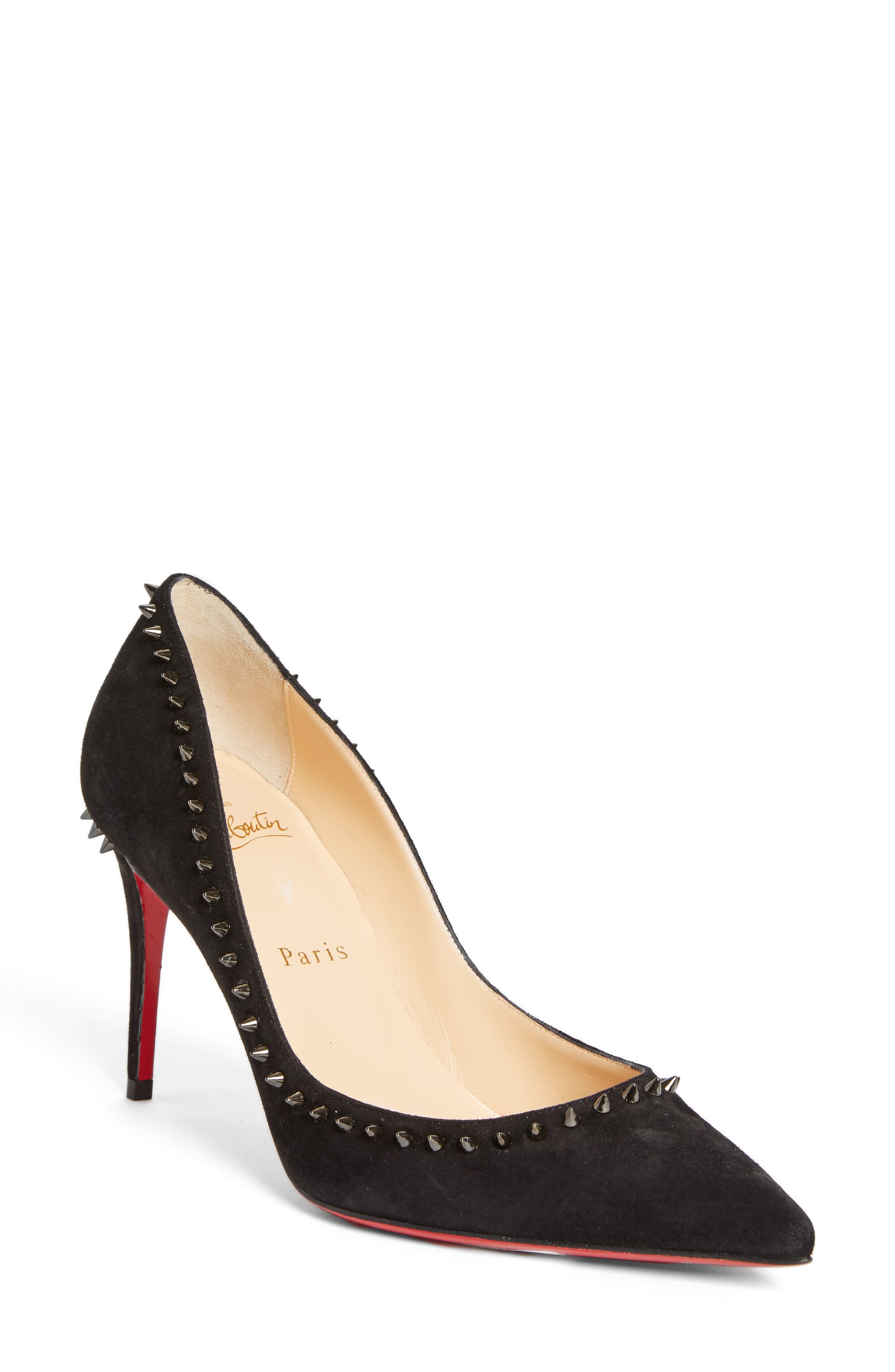 Christian Louboutin Anjalina Studded Pointed Toe Pump (Women