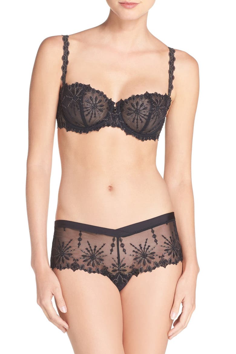 'Vendôme' Shorty, Alternate, color, BLACK/ GOLD LUREX