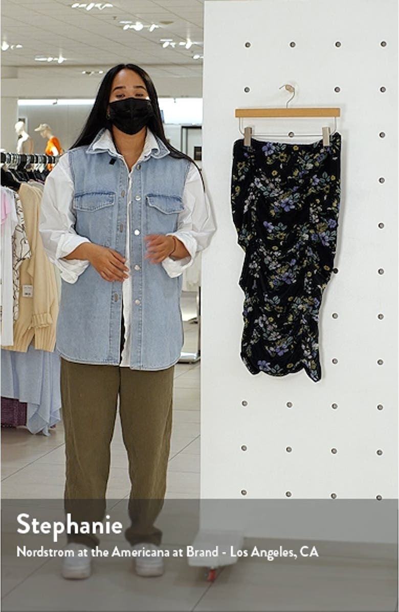 Venice Floral Ruched Powermesh Skirt, sales video thumbnail