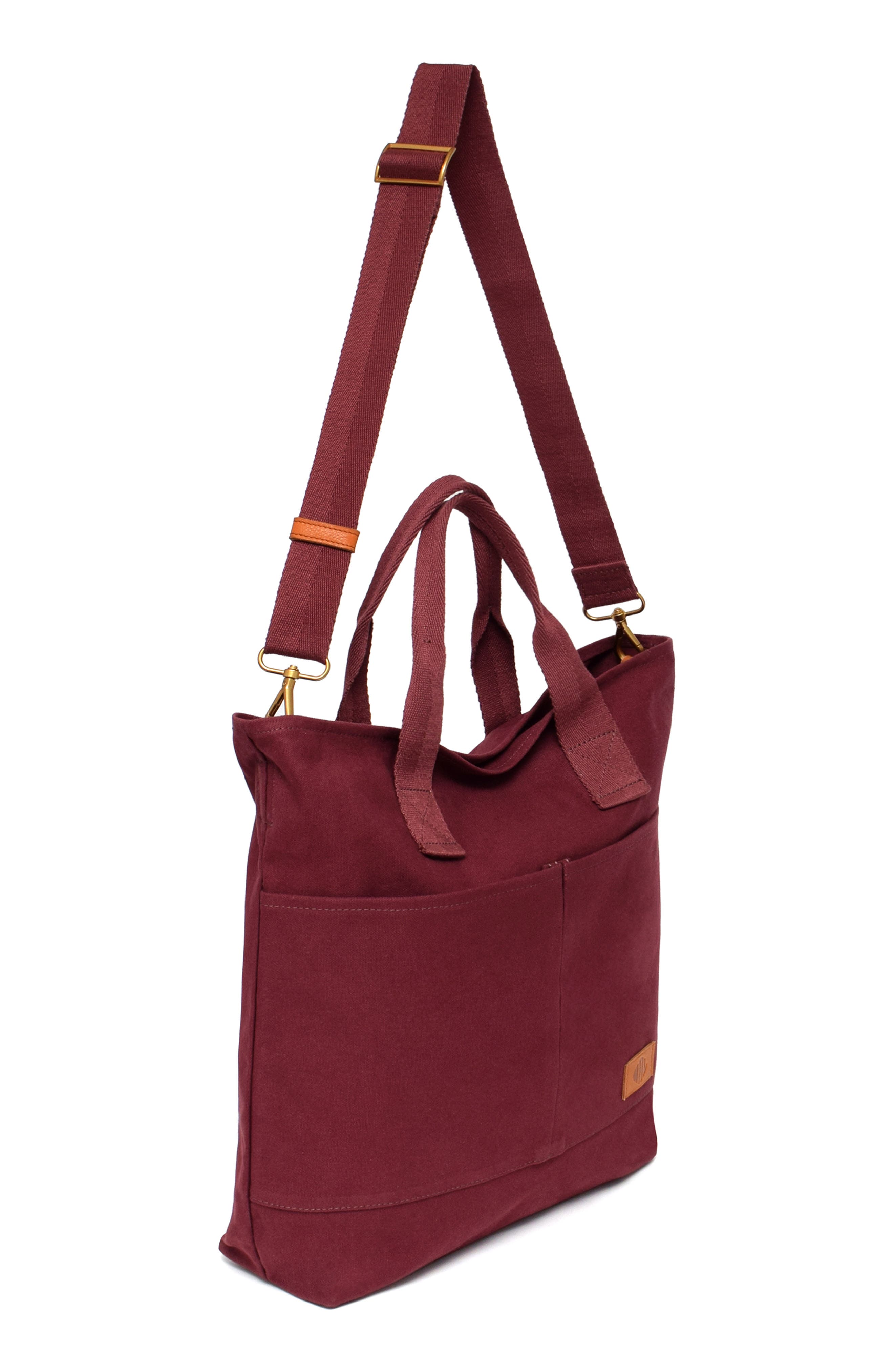 Ayla Canvas Tote, Alternate, color, MALBEC