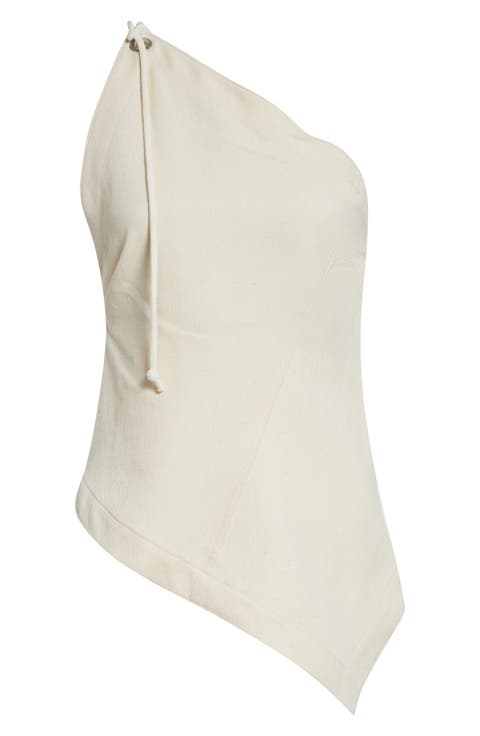 One-Shoulder Cotton Top