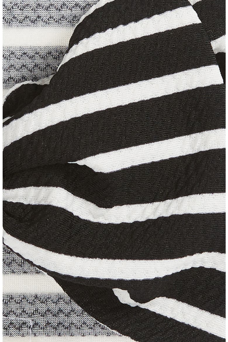 Mini Prep Stripes Stretch Head Wrap, Alternate, color, BLACK AND WHITE