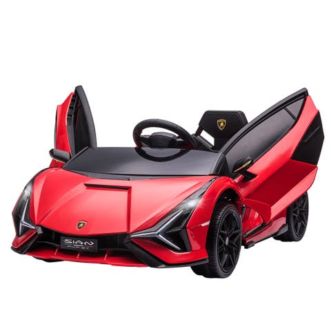 12V Lamborghini SIAN Licensed Ride on Car with Remote Control, Horn, Music, Headlights