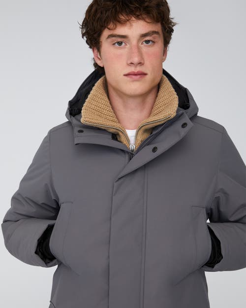 Quartz Co. Bennett | Hooded Insulated Winter Jacket In Steel Grey