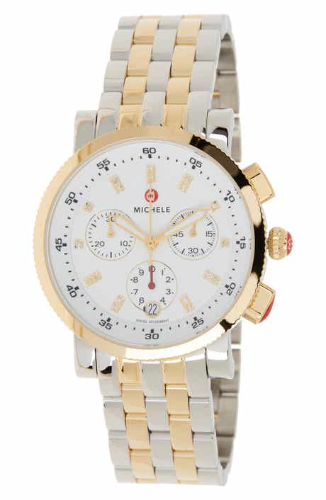 MICHELE Women's Diamond Accent Two-Tone Sport Sail Watch, 38mm - 0.06ctw