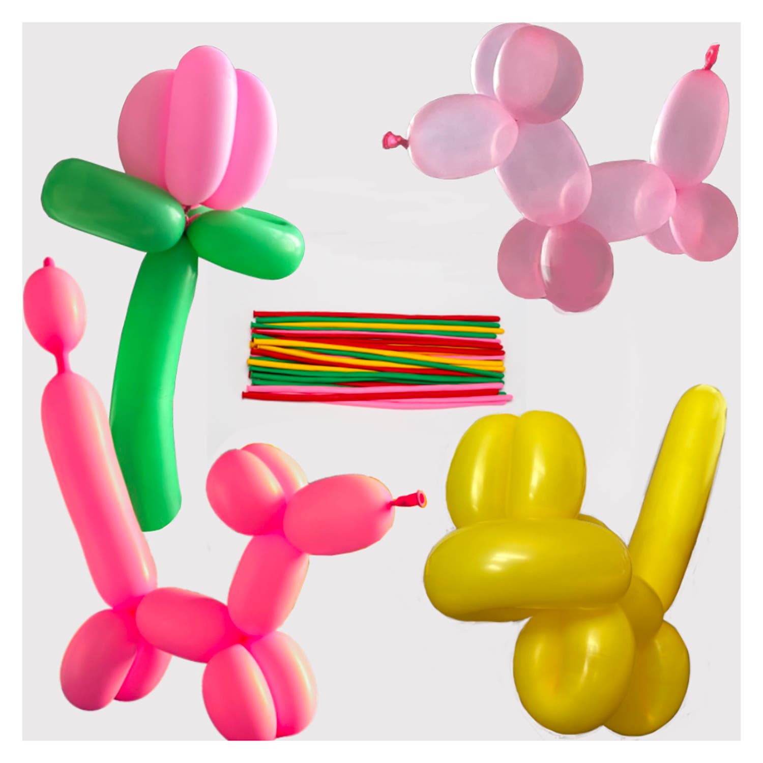 Trimate 100Pack Long Balloons With Pump Twisting & Modeling Fun