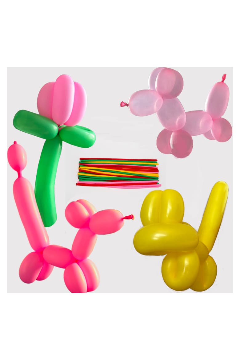 100Pack Long Balloons With Pump Twisting & Modeling Fun, Age 8+, Alternate, color, Multicolored