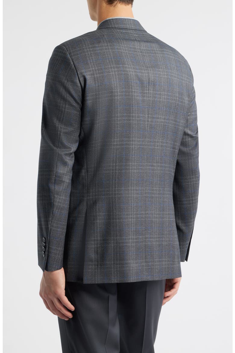 Flynn Classic Fit Plaid Wool Sport Coat, Alternate, color, CHARCOAL
