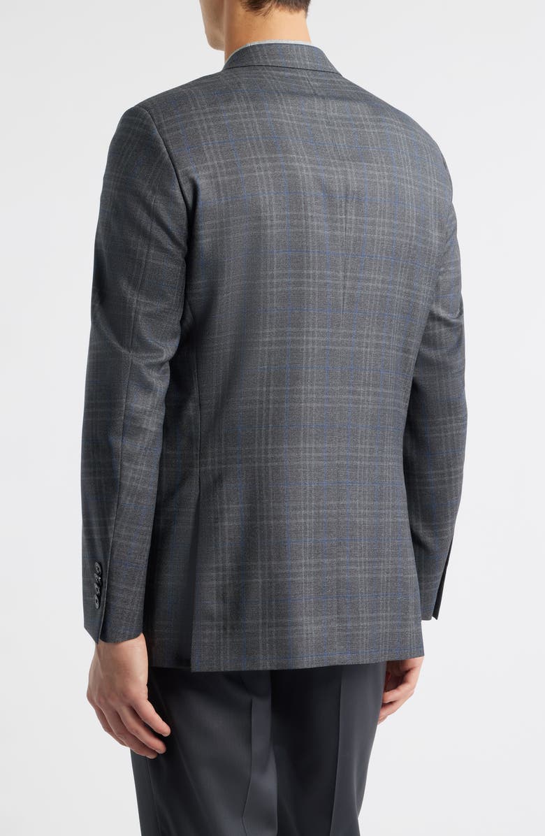 Peter Millar Flynn Classic Fit Plaid Wool Sport Coat, Alternate, color, Charcoal