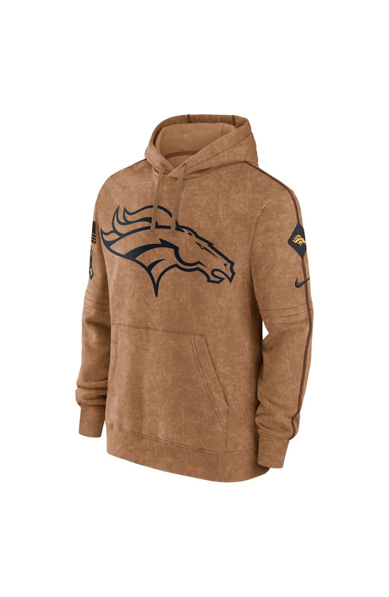 Nike Men's Nike Brown Denver Broncos 2023 Salute To Service Club Pullover Hoodie, Alternate, color,