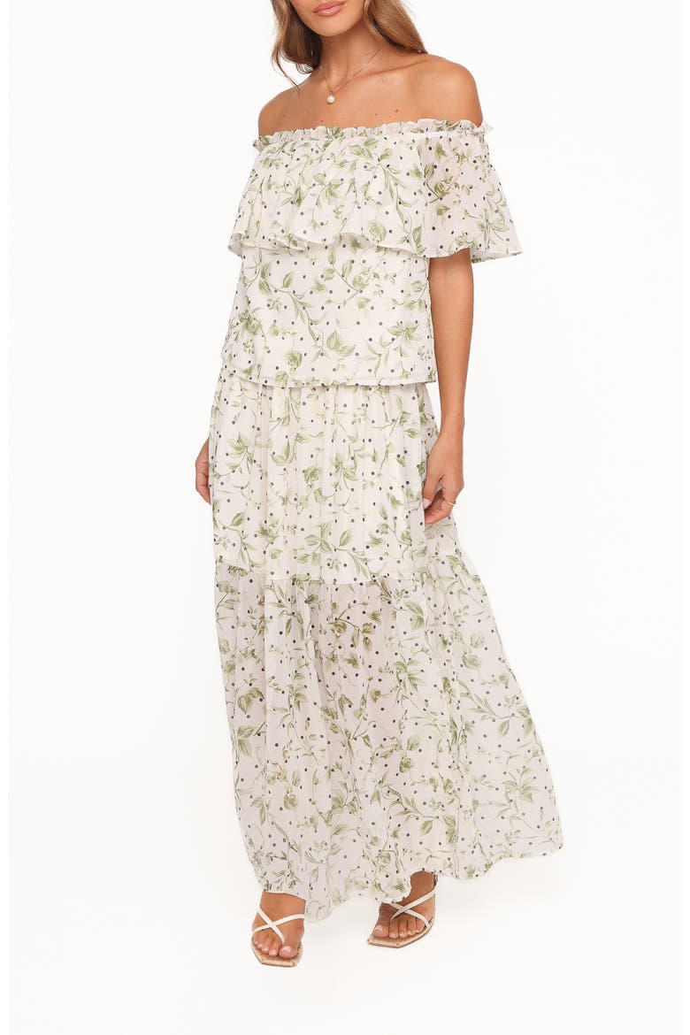 Vanessa Maxi Skirt Set, Alternate, color, GREEN LEAF