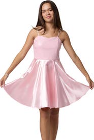 Un Deux Trois Sequin and Satin Party Dress in Longer Length