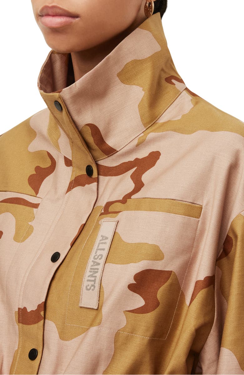 AllSaints Katey Camo Jacket, Alternate, color,