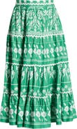 SUGARLIPS Wave Trimmed Print Maxi Skirt