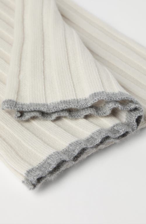 Brunello Cucinelli Cashmere Scarf In Neutral