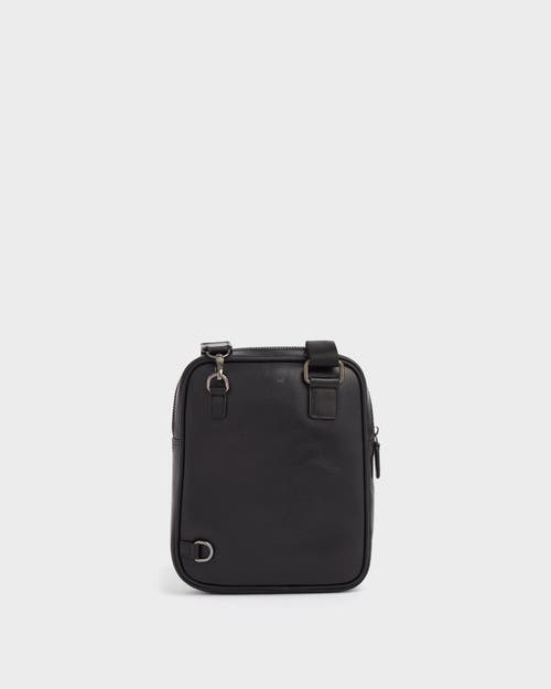 Osprey London The Carter Small Leather 2 Way Messenger Bag In Black