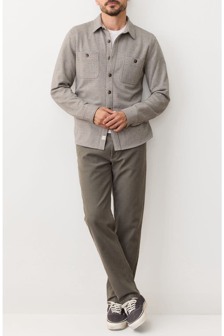 Pacifica Stripe Stretch Overshirt, Alternate, color, GREY RAILROAD STRIPE
