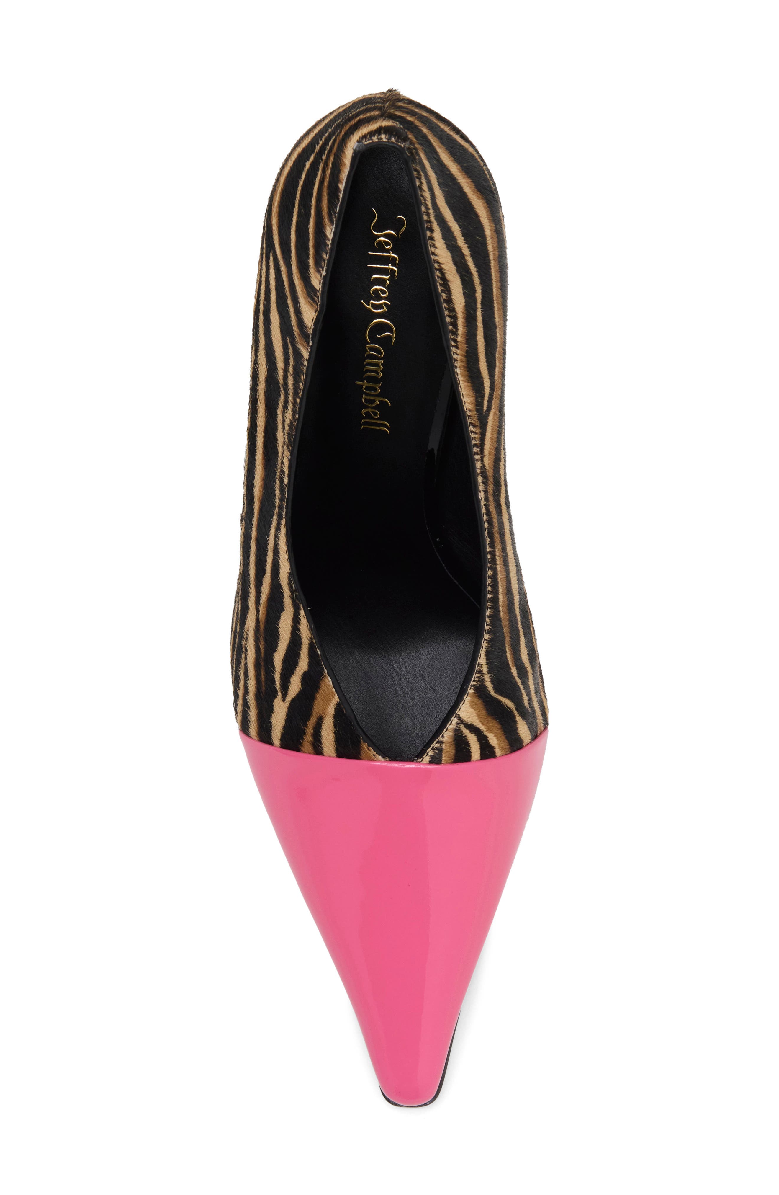 Arturo Pointed Toe Pump, Alternate, color, BROWN STRIPE PINK PATENT